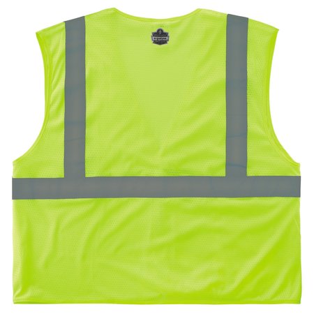 Glowear By Ergodyne S Lime Mesh Hi-Vis Safety Vest Class 2 - Single Size 8210HL-S